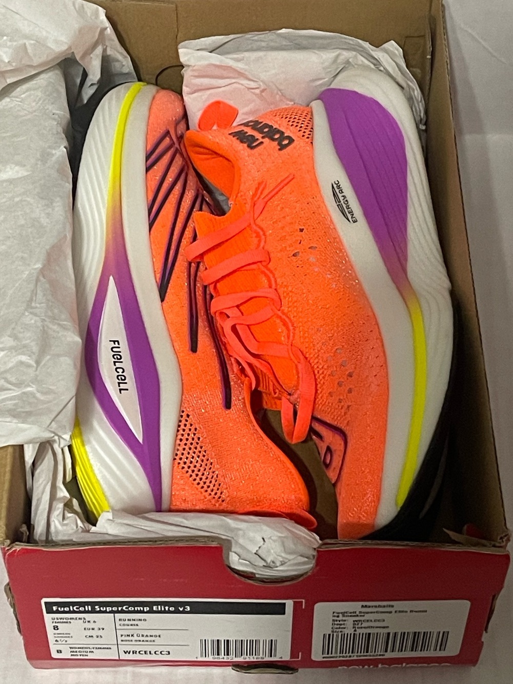 New Balance FuelCell Supercomp Elite v3-Women’s 8-Cosmic Rose/Neon Dragonfly-NIB